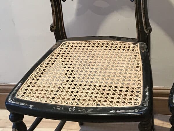 Pair of Lady’s bedrooms mother of Pearl Berger seated chairs - Image 6