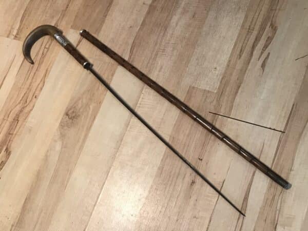 Superb Gentleman’s walking stick sword stick with silver mounts Miscellaneous 3