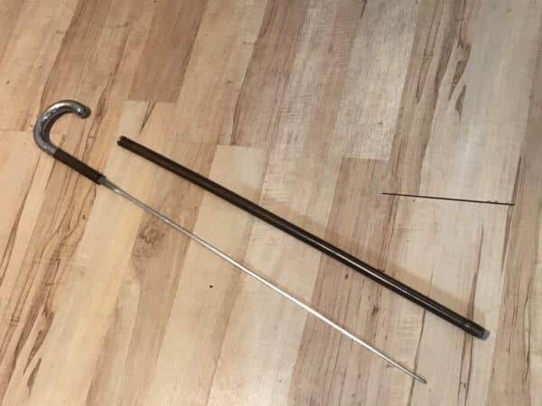 Gentleman’s walking stick sword stick with silver handle - Image 5