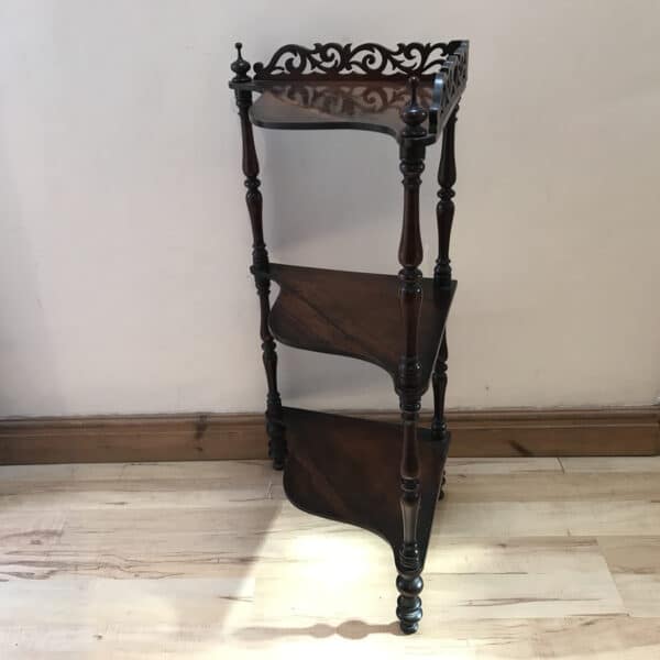 Rosewood free standing corner whatnot Victorian - Image 5