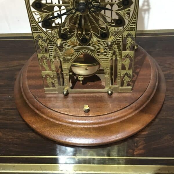 Cathedral skeleton glass dome clock Antique Clocks 8
