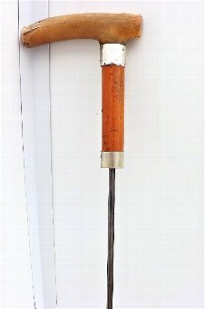 Gentleman’s sword stick with horn and metal mount Miscellaneous 7