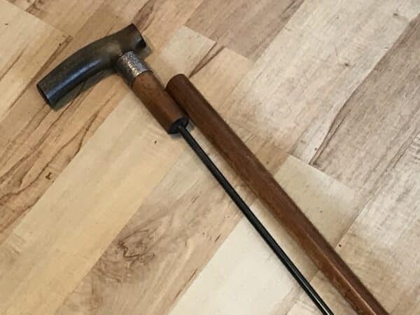 Gentleman’s walking stick sword stick with silver collar hallmarked Birmingham 1894 - Image 5