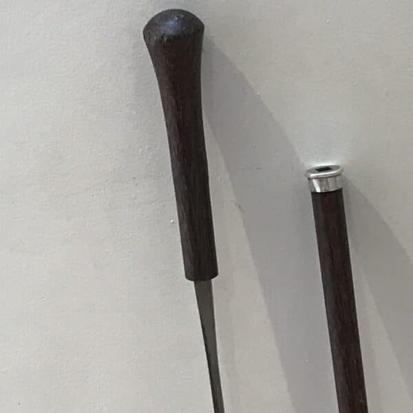Gentleman’s walking stick sword stick with silver collar hallmarked Birmingham 1923 Miscellaneous 9