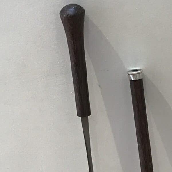 Gentleman’s walking stick sword stick with silver collar hallmarked Birmingham 1923 - Image 7