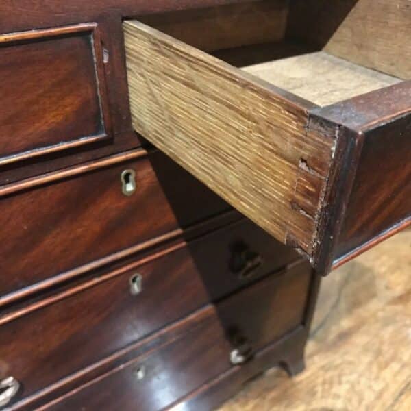 Apprentice piece, Georgian chest of mahogany draws - Image 7