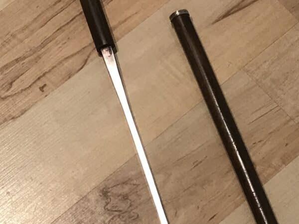 Gentleman’s walking stick sword stick with silver handle - Image 10