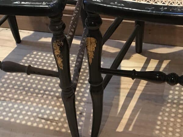 Pair of Lady’s bedrooms mother of Pearl Berger seated chairs - Image 9