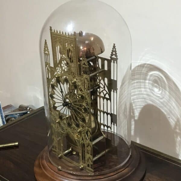 Cathedral skeleton glass dome clock - Image 11