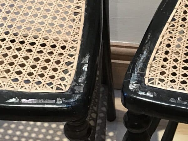 Pair of Lady’s bedrooms mother of Pearl Berger seated chairs - Image 11
