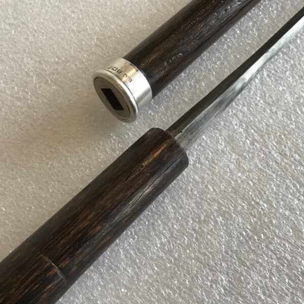 Gentleman’s walking stick sword stick with silver collar hallmarked Birmingham 1923 - Image 12