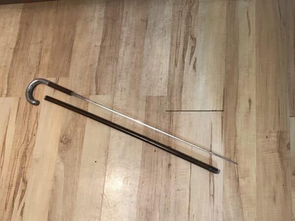 Gentleman’s walking stick sword stick with silver handle - Image 13
