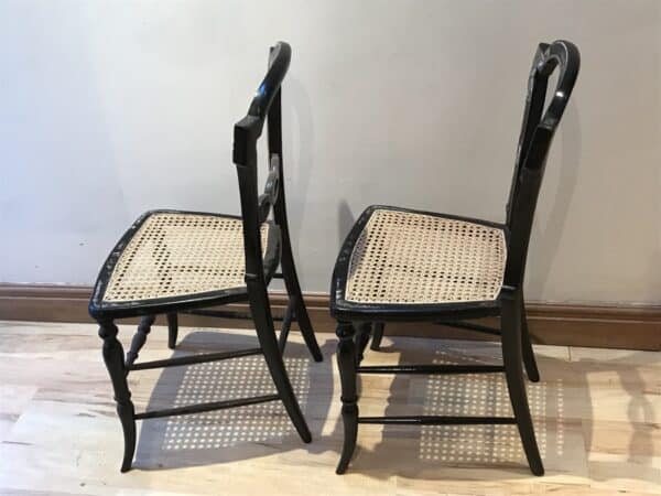 Pair of Lady’s bedrooms mother of Pearl Berger seated chairs Antique Chairs 15
