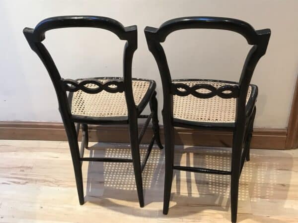 Pair of Lady’s bedrooms mother of Pearl Berger seated chairs Antique Chairs 16