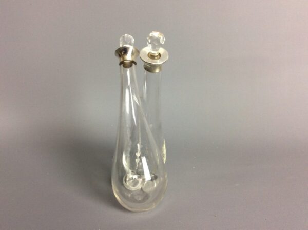 Silver Mounted Oil and Vinegar Decanter - Image 2