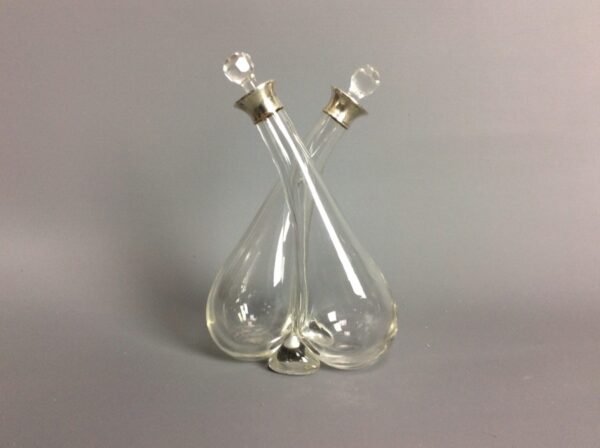 Silver Mounted Oil and Vinegar Decanter