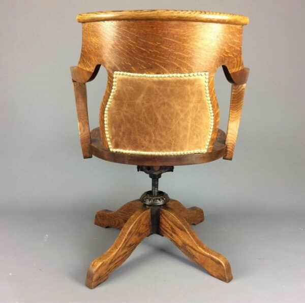 Oak Swivel and Tilt Desk Chair - Image 5