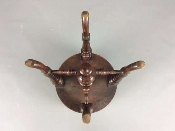 Edwardian Adjustable Piano Stool - Image 6