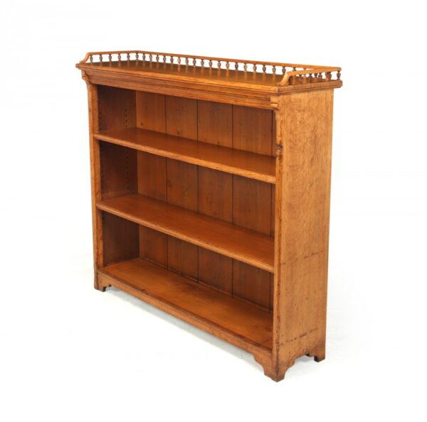Skip to the beginning of the images gallery Antique Oak Open Bookcase circa1900