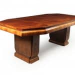 Art Deco Burr Walnut Dining Table dining table Antique Furniture