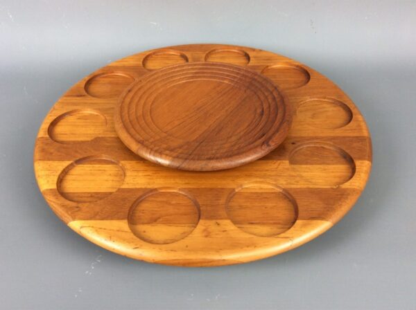 Mid Century Danish Teak Lazy Susan Lazy Susan Antique Collectibles 3