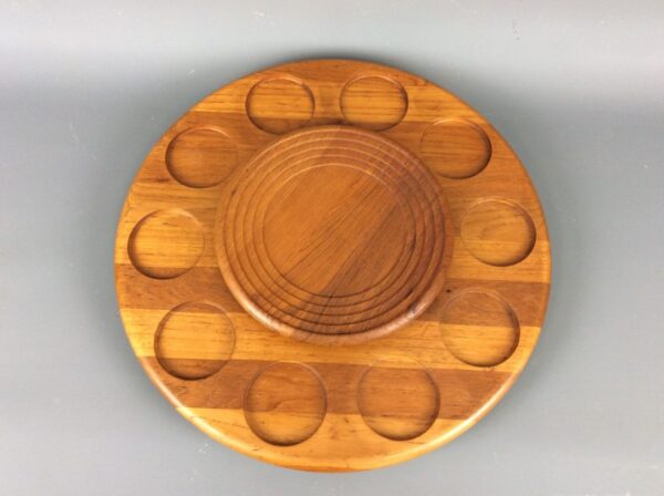 Mid Century Danish Teak Lazy Susan Lazy Susan Antique Collectibles 5