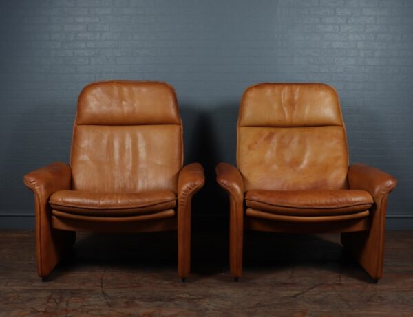 A Pair of De Sede Reclining DS50 in Tan Neck Leather - Image 11