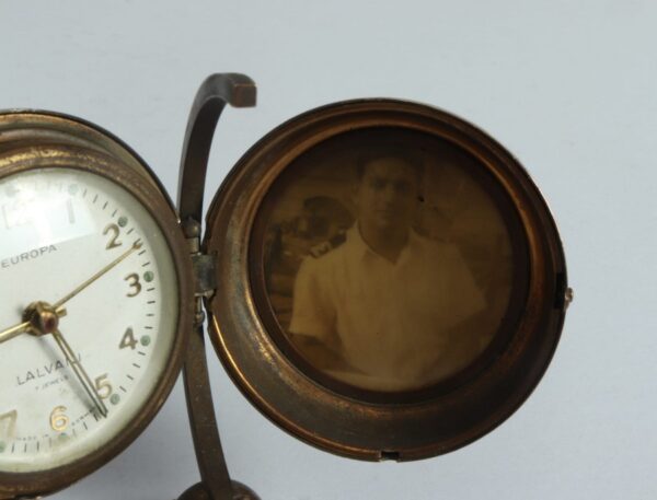 Globe Bedside Travel or Desk Clock c1950 - Image 3