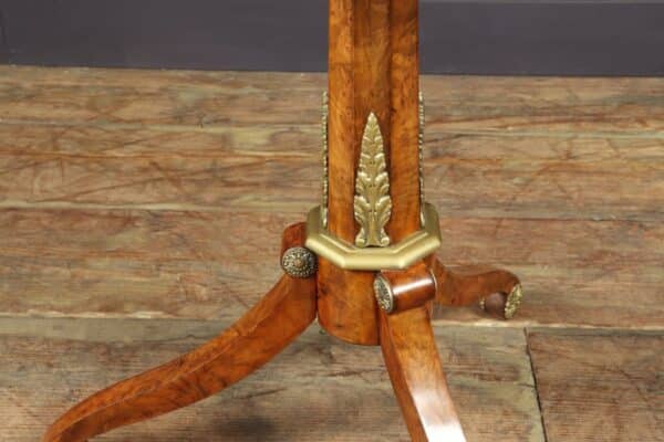 Antique English Walnut, Satinwood and Ebony Chess Table c1880 - Image 8