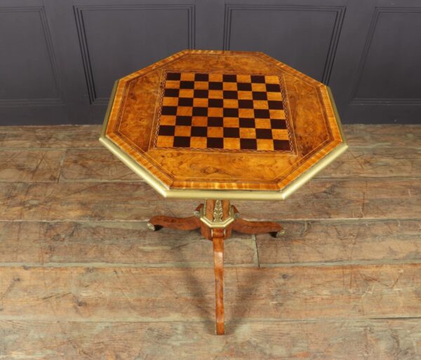 Antique English Walnut, Satinwood and Ebony Chess Table c1880 Antique Furniture 8