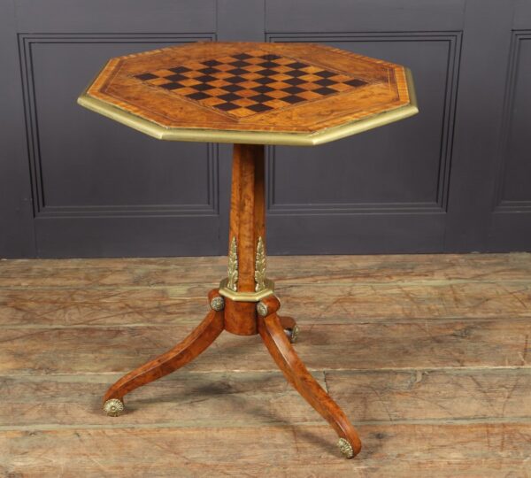 Antique English Walnut, Satinwood and Ebony Chess Table c1880 Antique Furniture 4