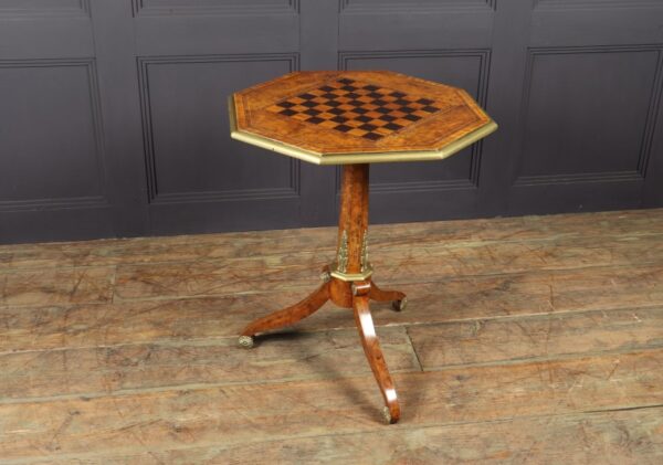 Antique English Walnut, Satinwood and Ebony Chess Table c1880 Antique Furniture 16