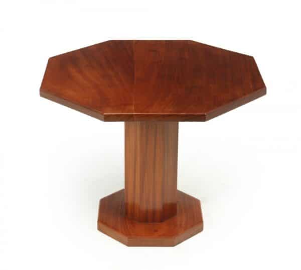 Art Deco Solid Walnut Octagonal Table - Image 10