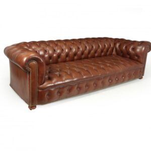 Vintage Leather Chesterfield Sofa 4 seat Antique Furniture