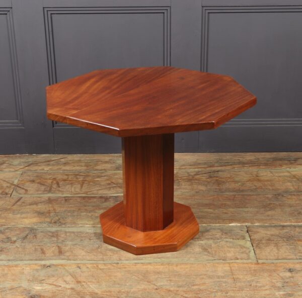 Art Deco Solid Walnut Octagonal Table - Image 9
