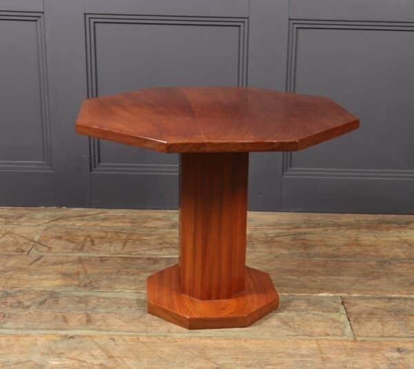 Art Deco Solid Walnut Octagonal Table - Image 8