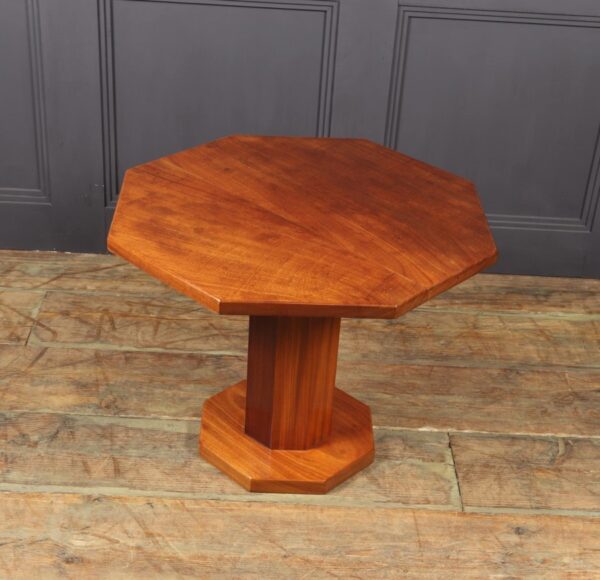 Art Deco Solid Walnut Octagonal Table - Image 6