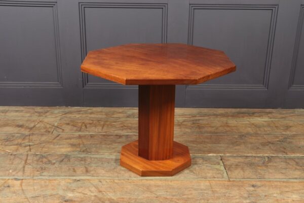 Art Deco Solid Walnut Octagonal Table - Image 5