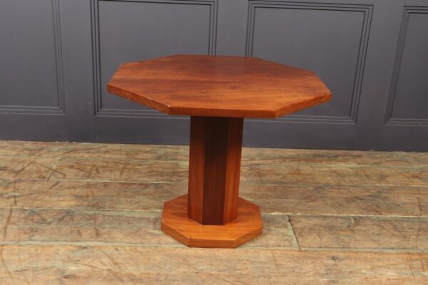 Art Deco Solid Walnut Octagonal Table - Image 3