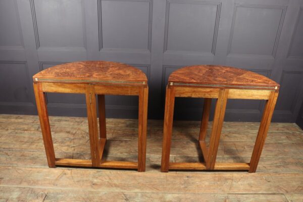 Pair of Art Deco Walnut Card / Console Tables - Image 4