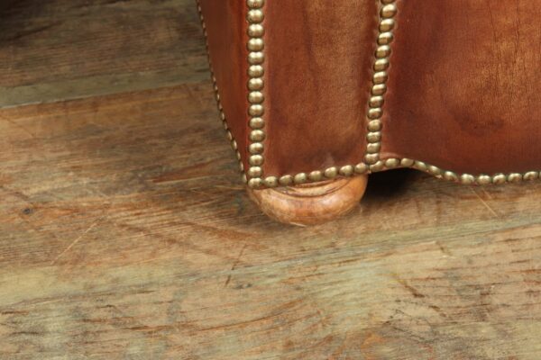 Vintage Leather Chesterfield Club Chairs - Image 7