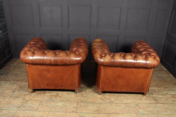Vintage Leather Chesterfield Club Chairs Antique Chairs 6