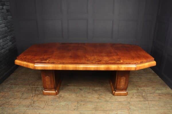 Art Deco Burr Walnut Dining Table - Image 12