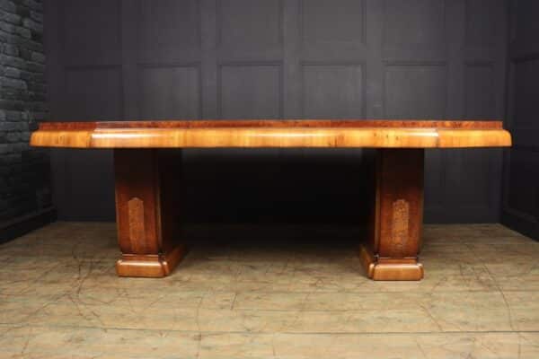 Art Deco Burr Walnut Dining Table dining table Antique Furniture 13