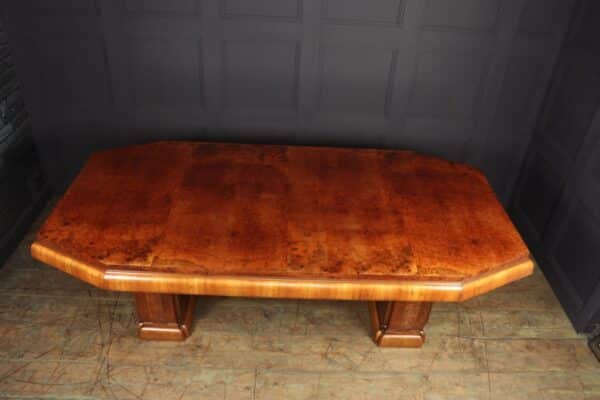 Art Deco Burr Walnut Dining Table dining table Antique Furniture 10