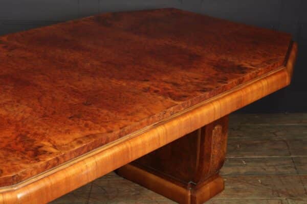 Art Deco Burr Walnut Dining Table dining table Antique Furniture 5