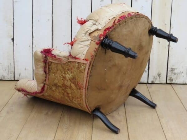 Antique French Button Back Chair For Re-upholstery armchair Antique Chairs 9