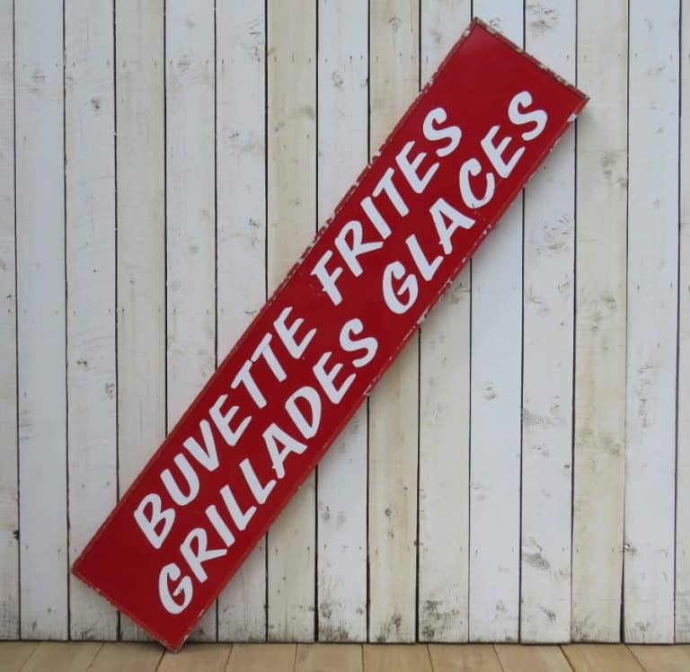 Vintage French Cafe Bar Sign