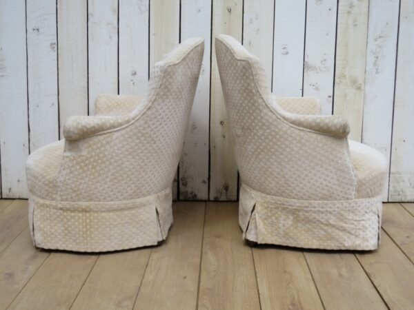 Pair Of Antique French Tub Armchairs - Image 2