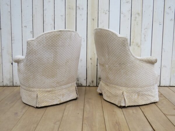 Pair Of Antique French Tub Armchairs armchairs Antique Chairs 5